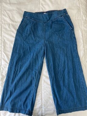 Roxy Cropped Denim Culottes